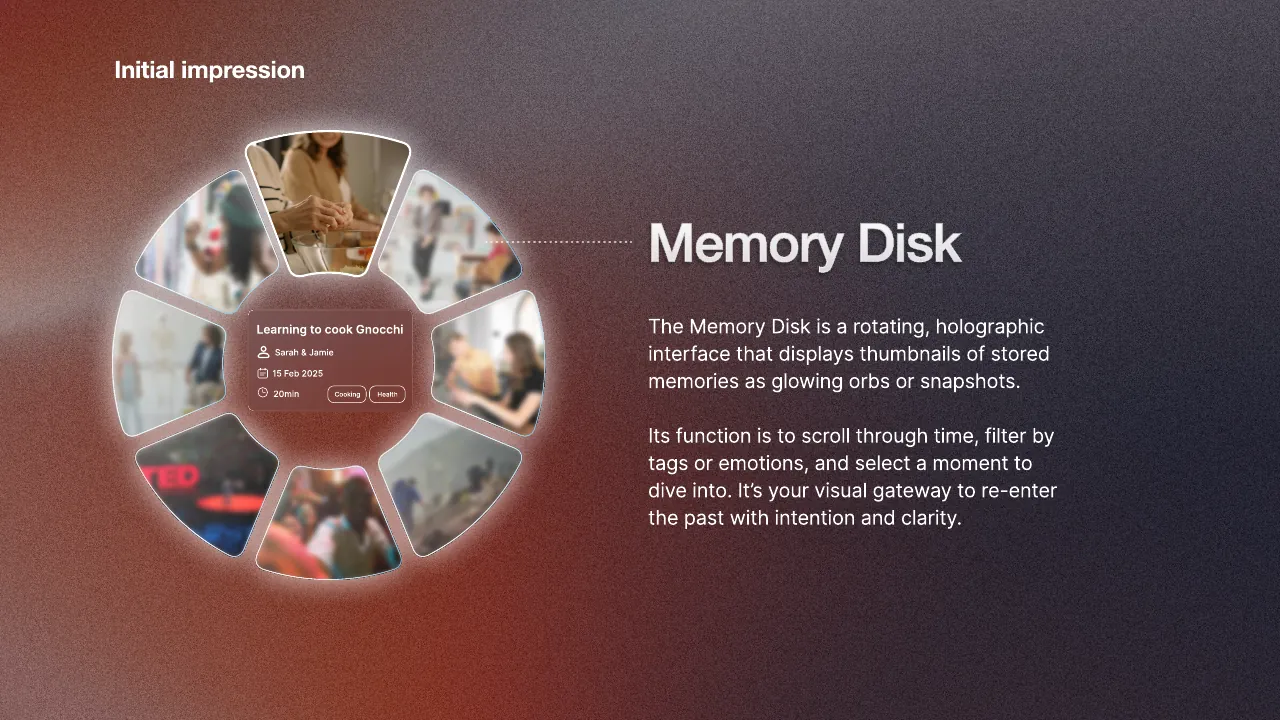 The Memory Disk: a rotating, holographic index of moments.